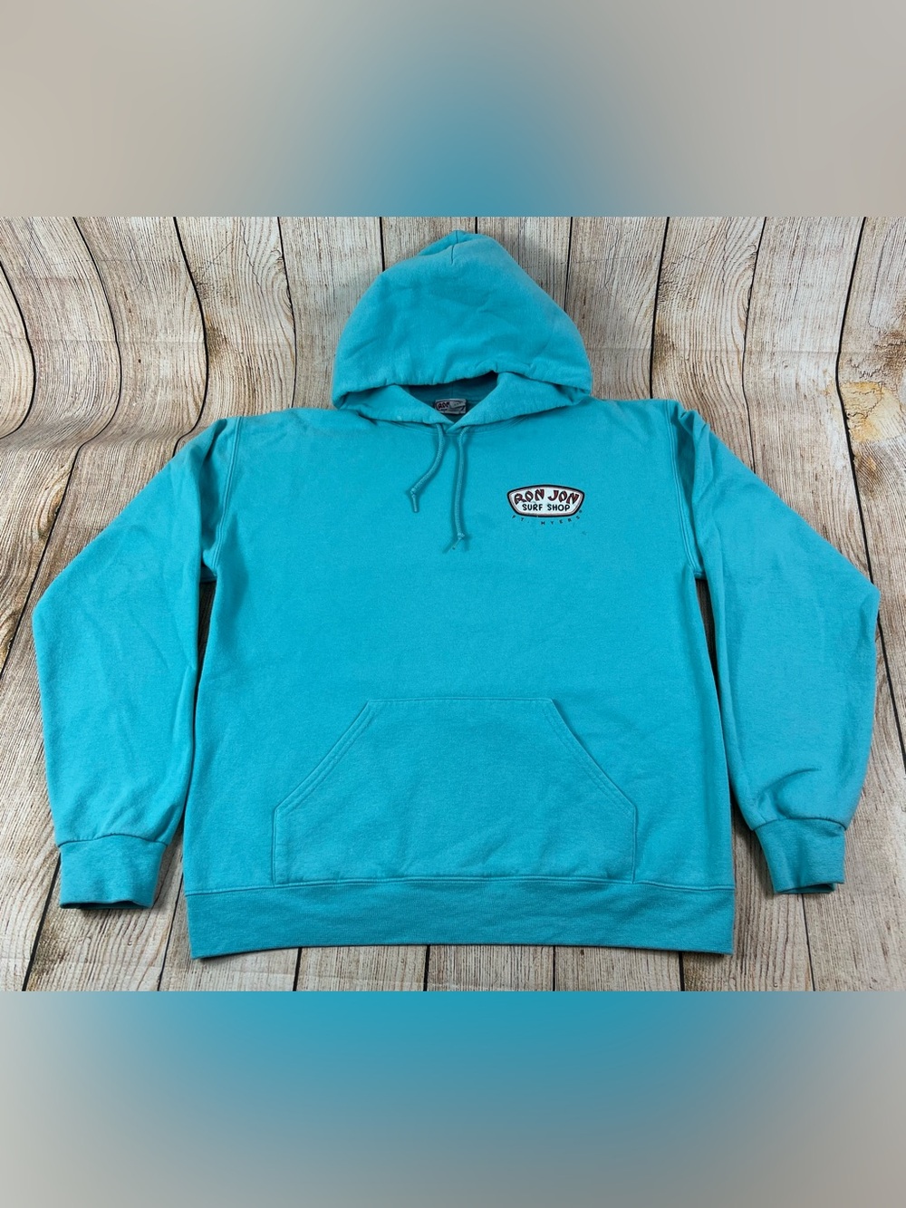 Ron Jon Surf Shop Ft Myers Blue Hoodie Sweatshirt Size Medium